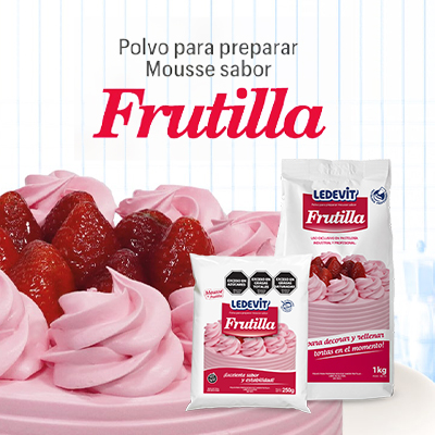 Polvo para preparar Mousse sabor Frutilla