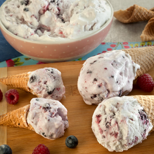 Helado de frutos del bosque