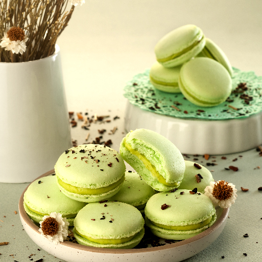 Macarons con ganache de Pistacho