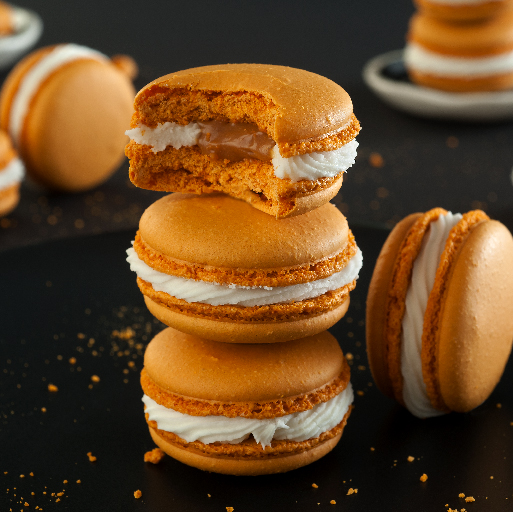 Macarons con crema de Toffee